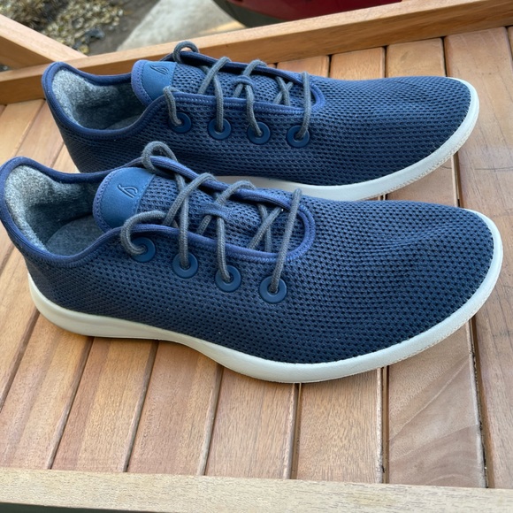 Allbirds OTR TR Men's 12 Blue Tree Runners Low Top Lace Up Knit Sneaker Shoes - Picture 2 of 10